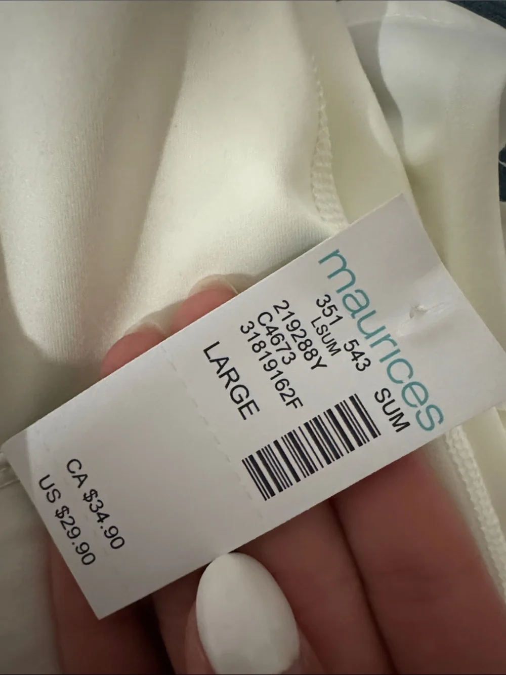 Maurices white Pull-On Skirt